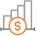 A dollar sign accompanied by an arrow pointing to it, indicating a financial target or goal.